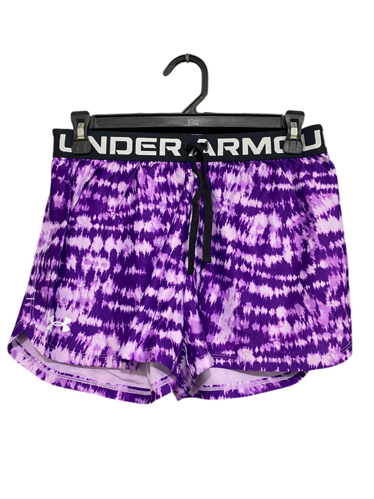 UNDER ARMOUR |M| WAIST 27| A39| PURPLE & LAVENDER TIE-DYE ATHLETIC RUNNING SHORTS