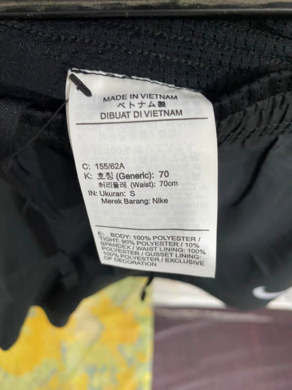 NIKE |M| WAIST 28| A39| BLACK 2-IN-1 LAYERED PERFORMANCE RUNNING SHORTS