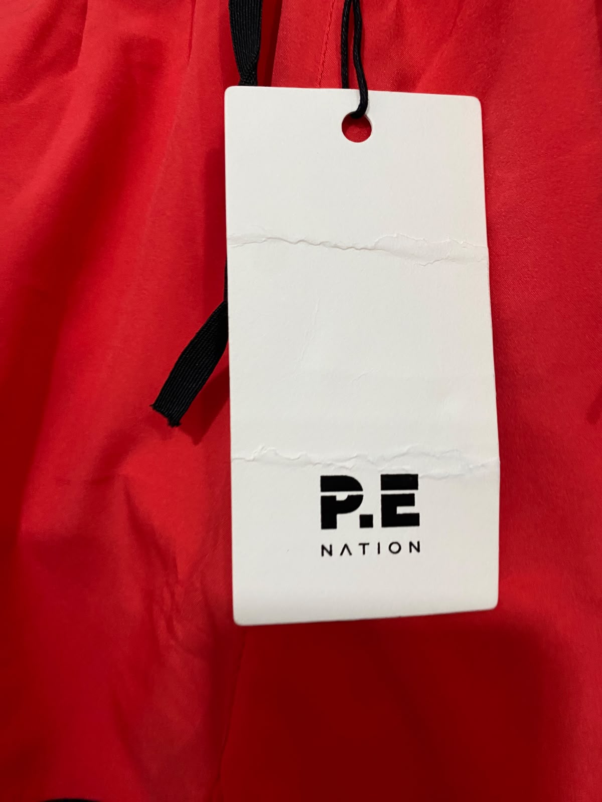P E NATION |XS| WAIST 26| A39| RED & BLUSH PINK CONTRAST RUNNING SHORTS