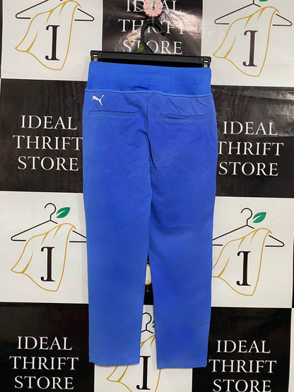 PUMA |M| WAIST 22| A39| BLUE HIGH-WAISTED POCKET ATHLETIC CROPPED TROUSERS