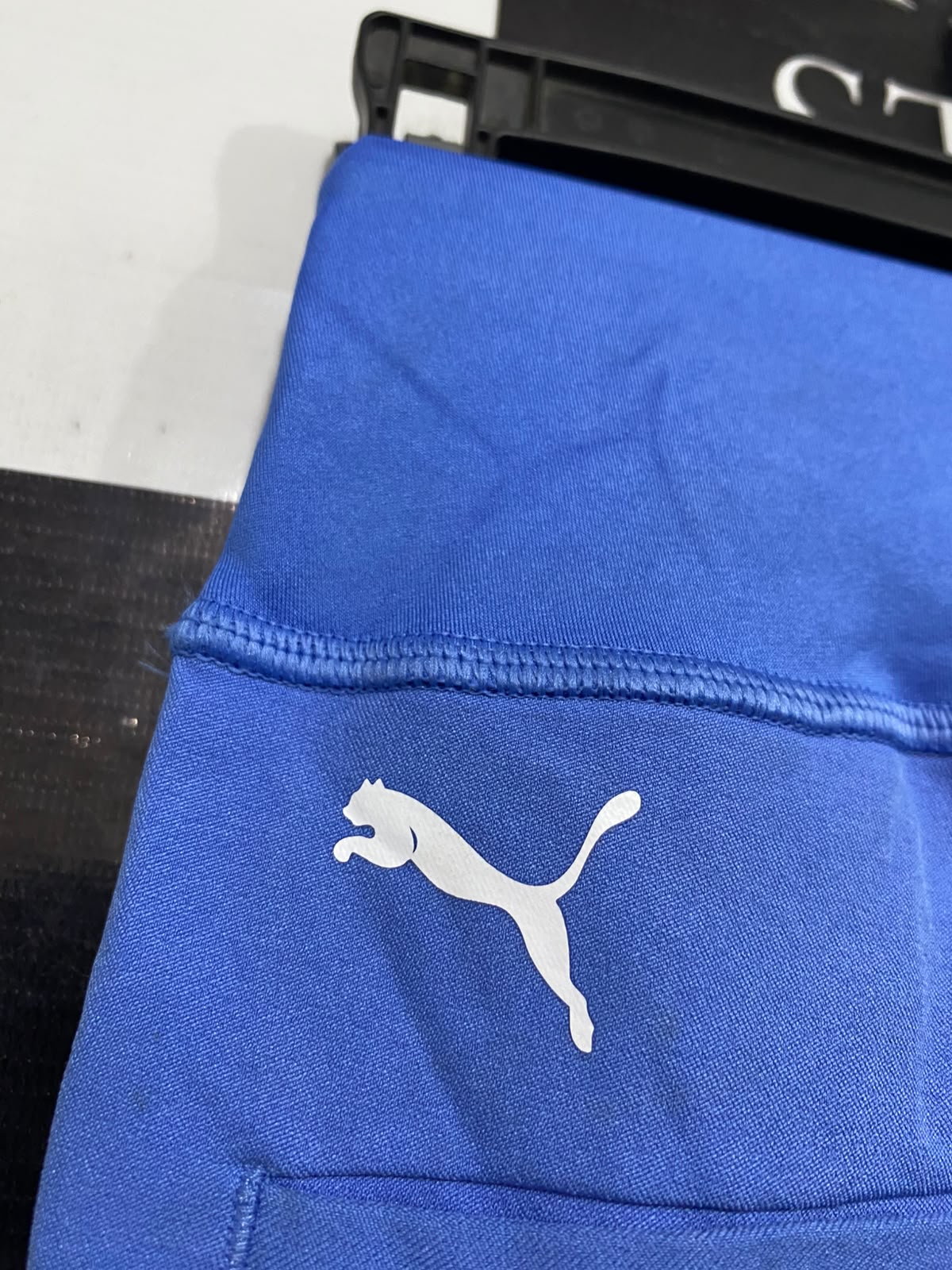 PUMA |M| WAIST 22| A39| BLUE HIGH-WAISTED POCKET ATHLETIC CROPPED TROUSERS