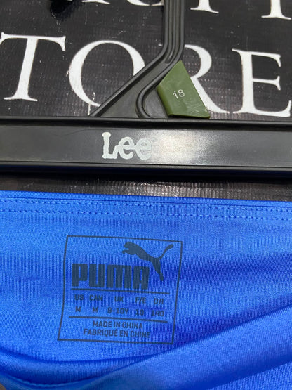 PUMA |M| WAIST 22| A39| BLUE HIGH-WAISTED POCKET ATHLETIC CROPPED TROUSERS