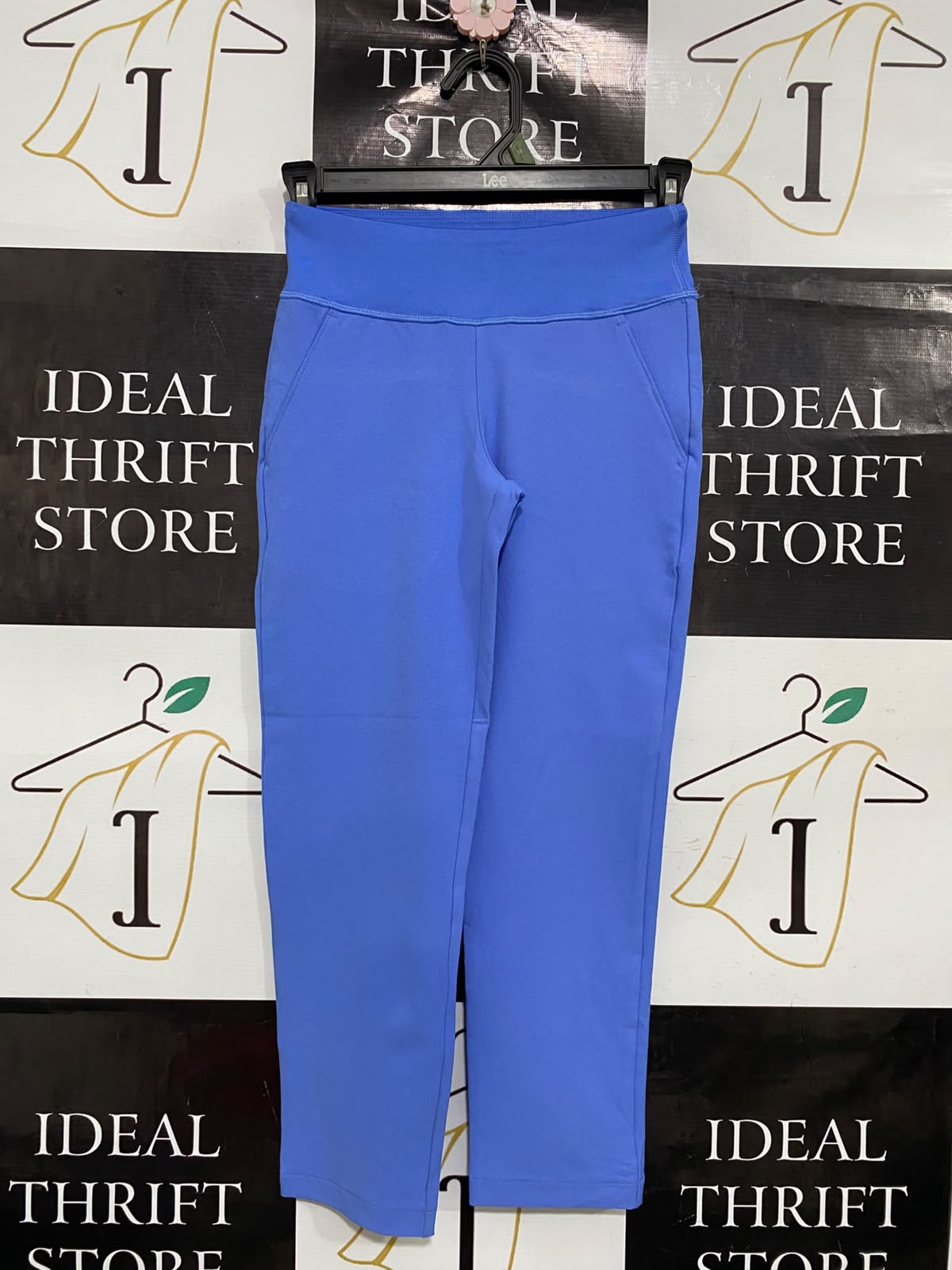 PUMA |M| WAIST 22| A39| BLUE HIGH-WAISTED POCKET ATHLETIC CROPPED TROUSERS