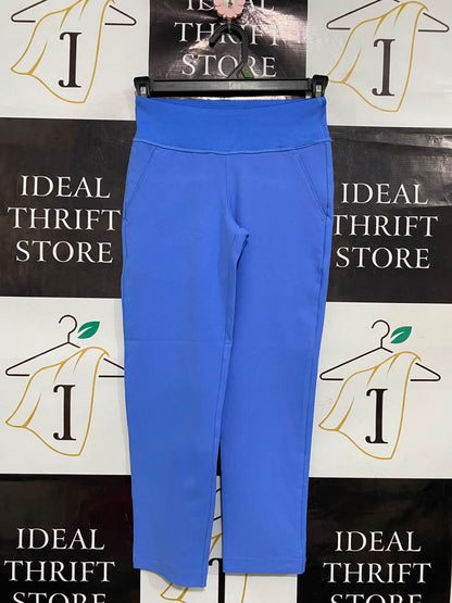 PUMA |M| WAIST 22| A39| BLUE HIGH-WAISTED POCKET ATHLETIC CROPPED TROUSERS