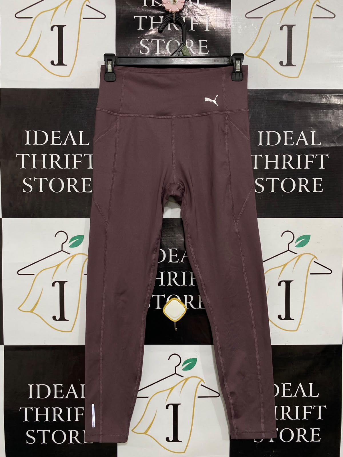 PUMA |S| WAIST 24| A39| MAUVE BROWN HIGH-WAISTED POCKET PERFORMANCE LEGGINGS