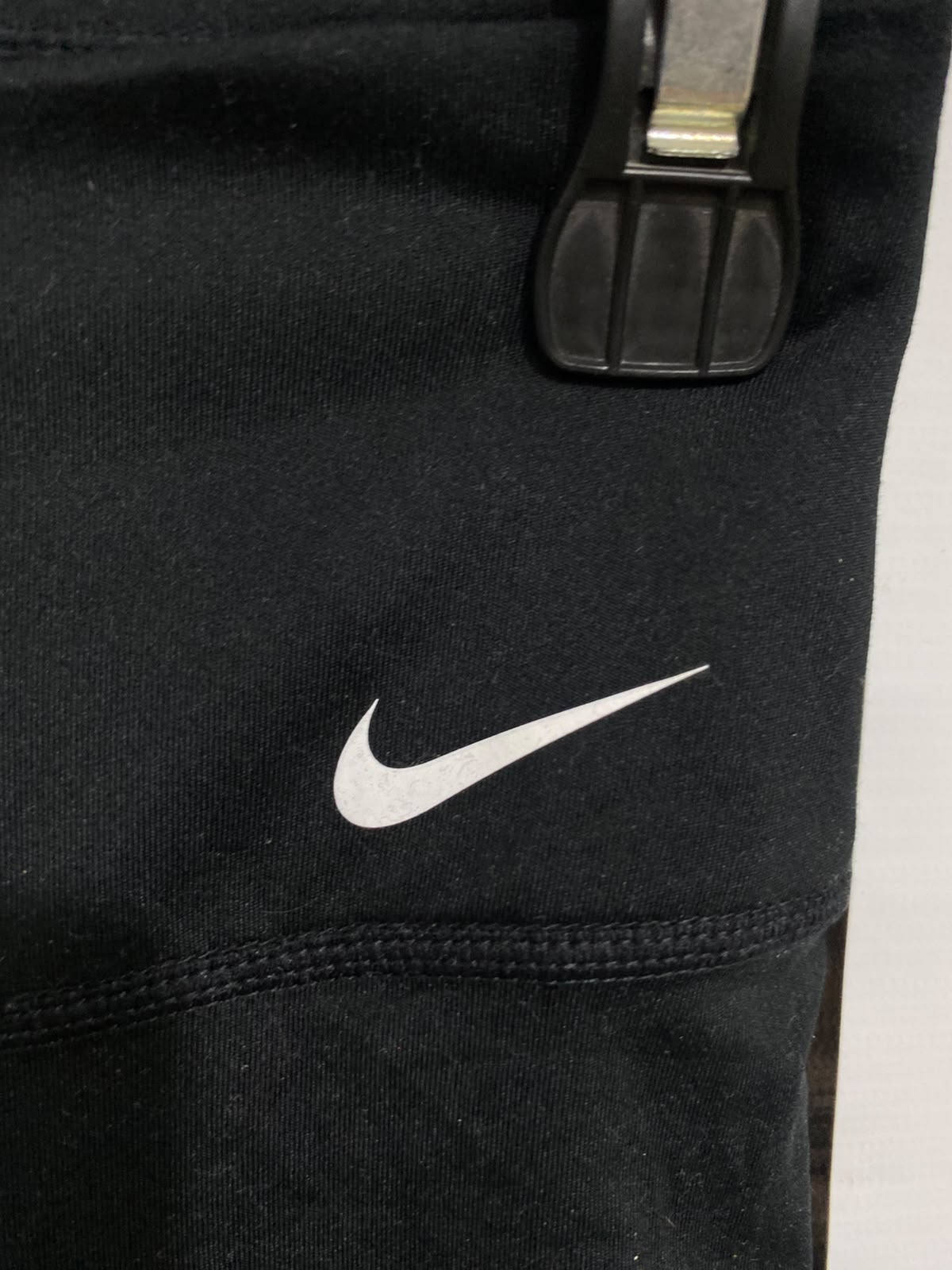 NIKE |S| WAIST 24| A39| BLACK HIGH-WAISTED DRI-FIT ATHLETIC BIKER SHORTS