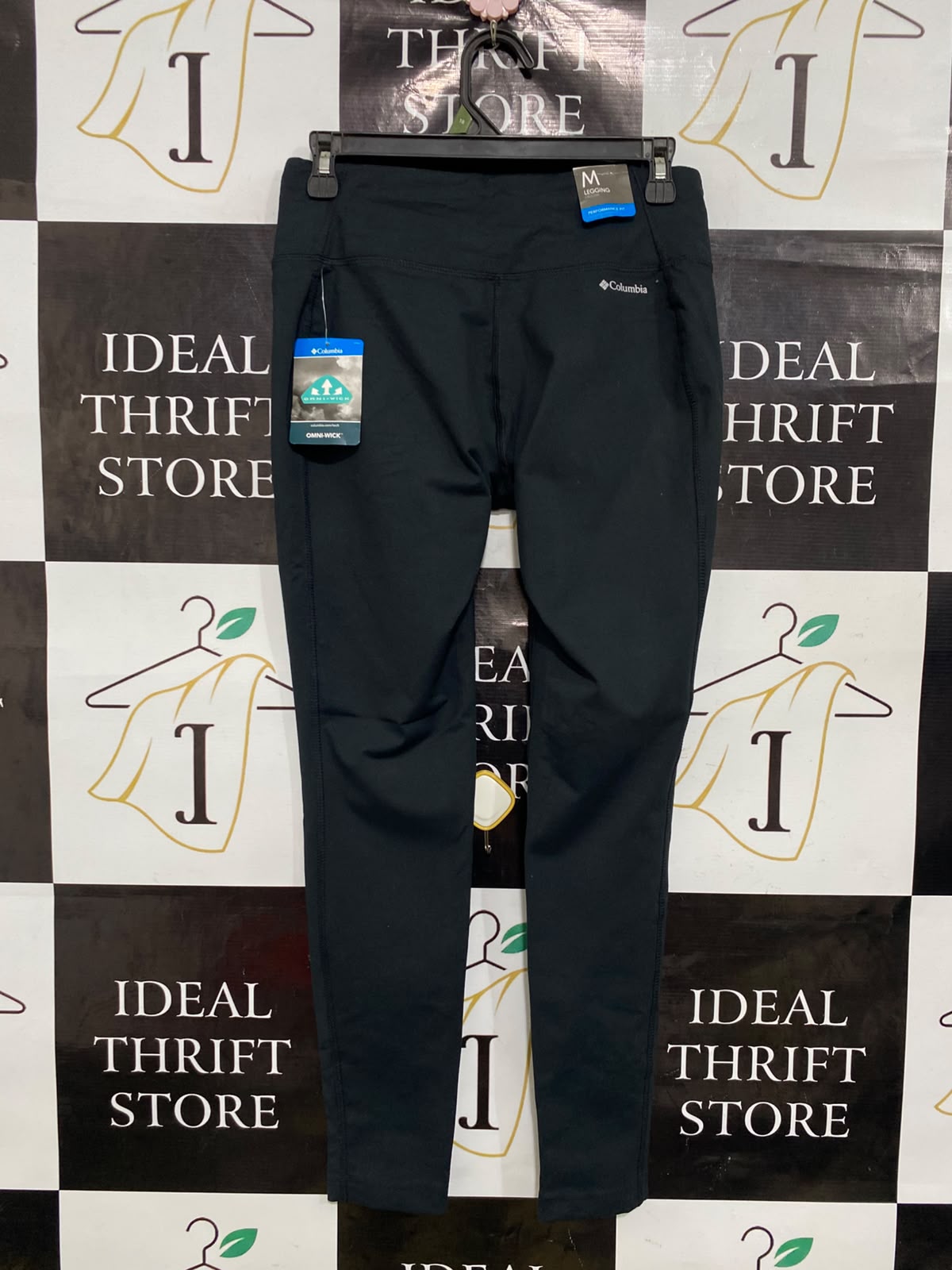 COLUMBIA |S| WAIST 26| A39| CLASSIC BLACK HIGH-WAISTED STRETCH PERFORMANCE LEGGINGS