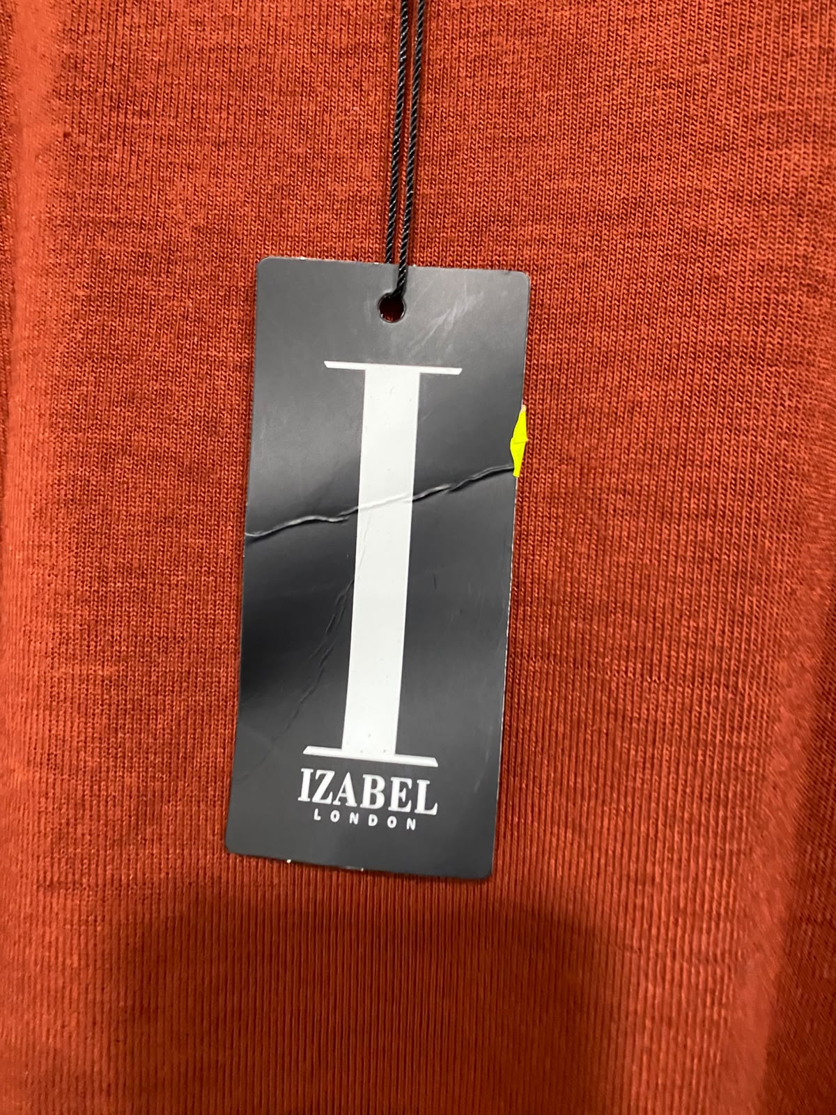 IZABEL |S/M| BUST 18| A39| RUST ORANGE HIGH-LOW HEM TUNIC TOP