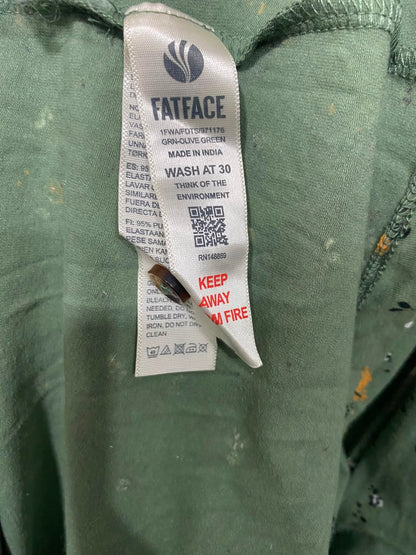 FAT FACE |M| BUST 18| A39| SAGE GREEN FLORAL UTILITY SHIRT MIDI DRESS