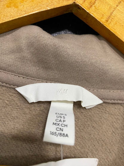 H&M |S| BUST 23| A38| BEIGE HALF-ZIP FLEECE SWEATSHIRT DRESS