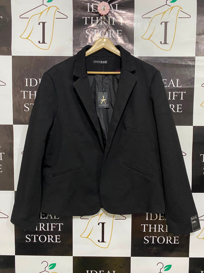 ATMOSPHERE |L| BUST 22| A38| BLACK TEXTURED TAILORED BLAZER