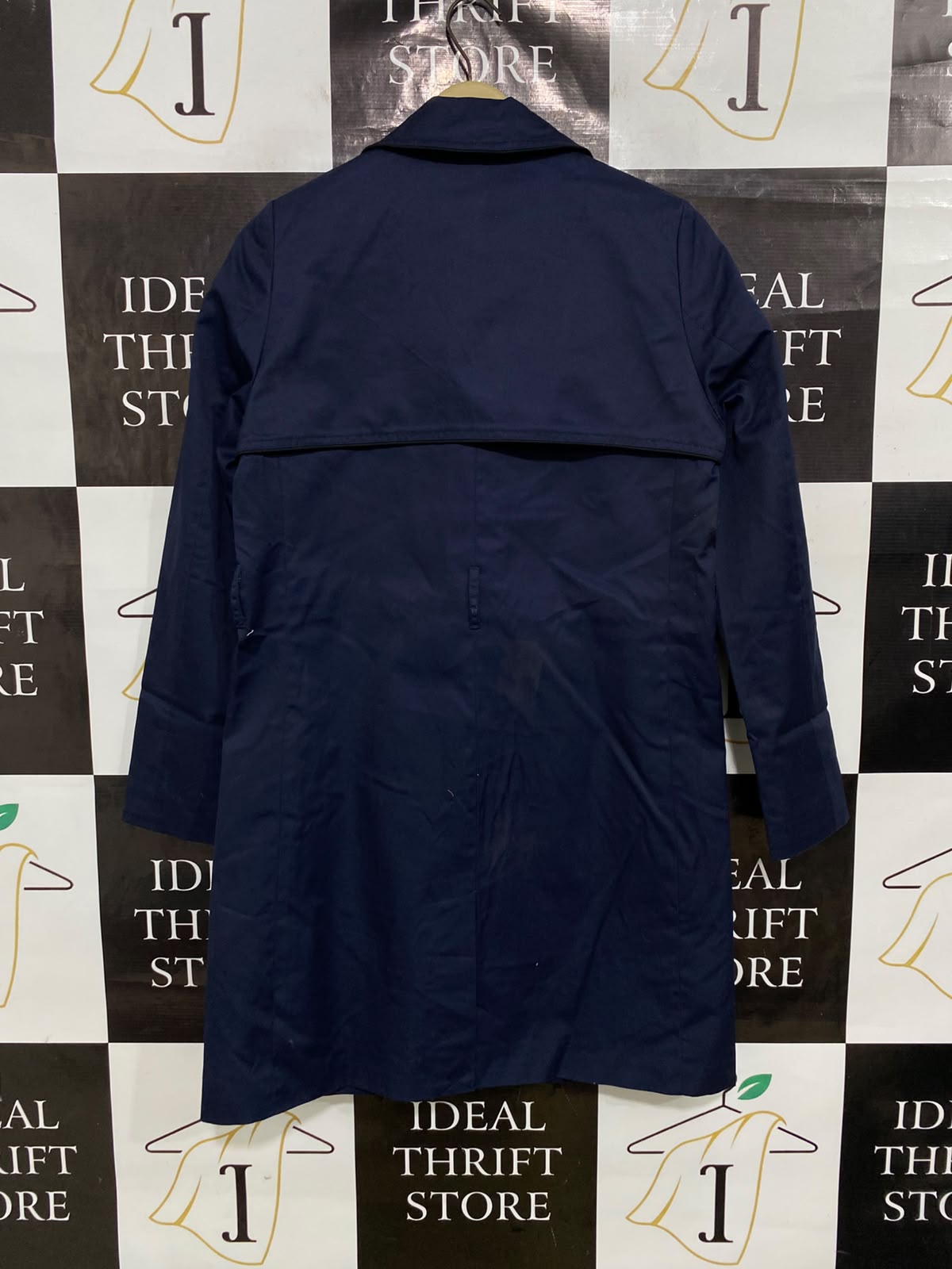 H&M |S| BUST 18| A38| NAVY BLUE UTILITY TRENCH COAT