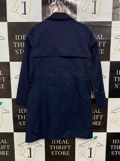 H&M |S| BUST 18| A38| NAVY BLUE UTILITY TRENCH COAT