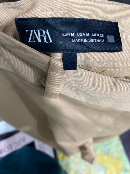 ZARA |M| WAIST 28| A38| CAMEL TAILORED STRAIGHT-LEG UTILITY TROUSERS