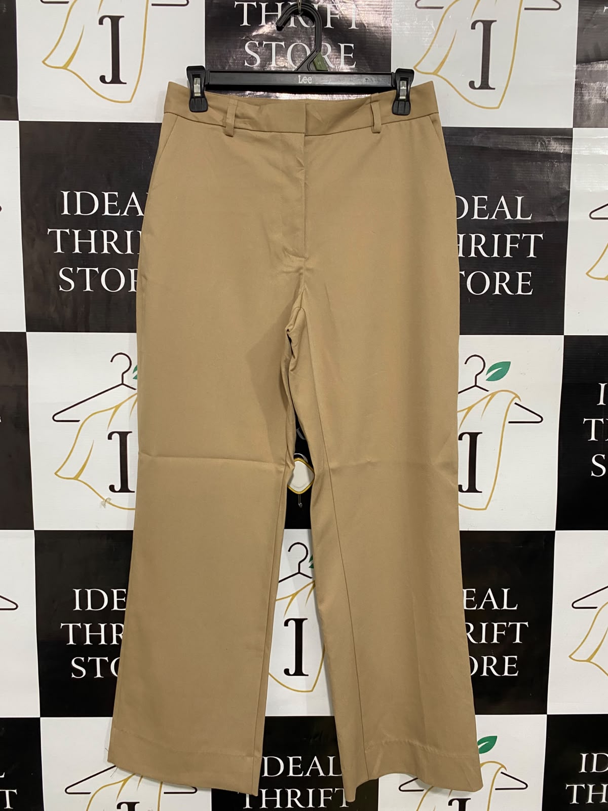 ZARA |M| WAIST 28| A38| CAMEL TAILORED STRAIGHT-LEG UTILITY TROUSERS