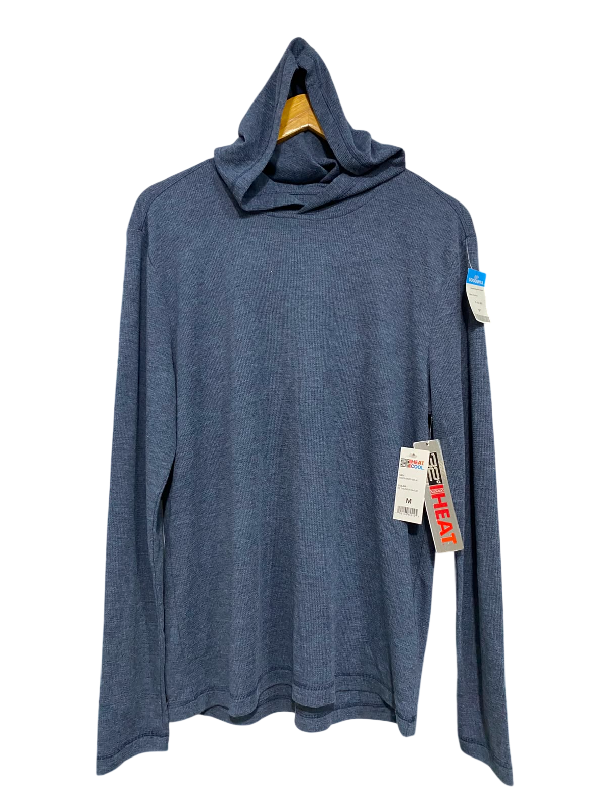 HEAT |M| BUST 19| A41| BLUE HEAT THERMAL HOODED UTILITY PULLOVER