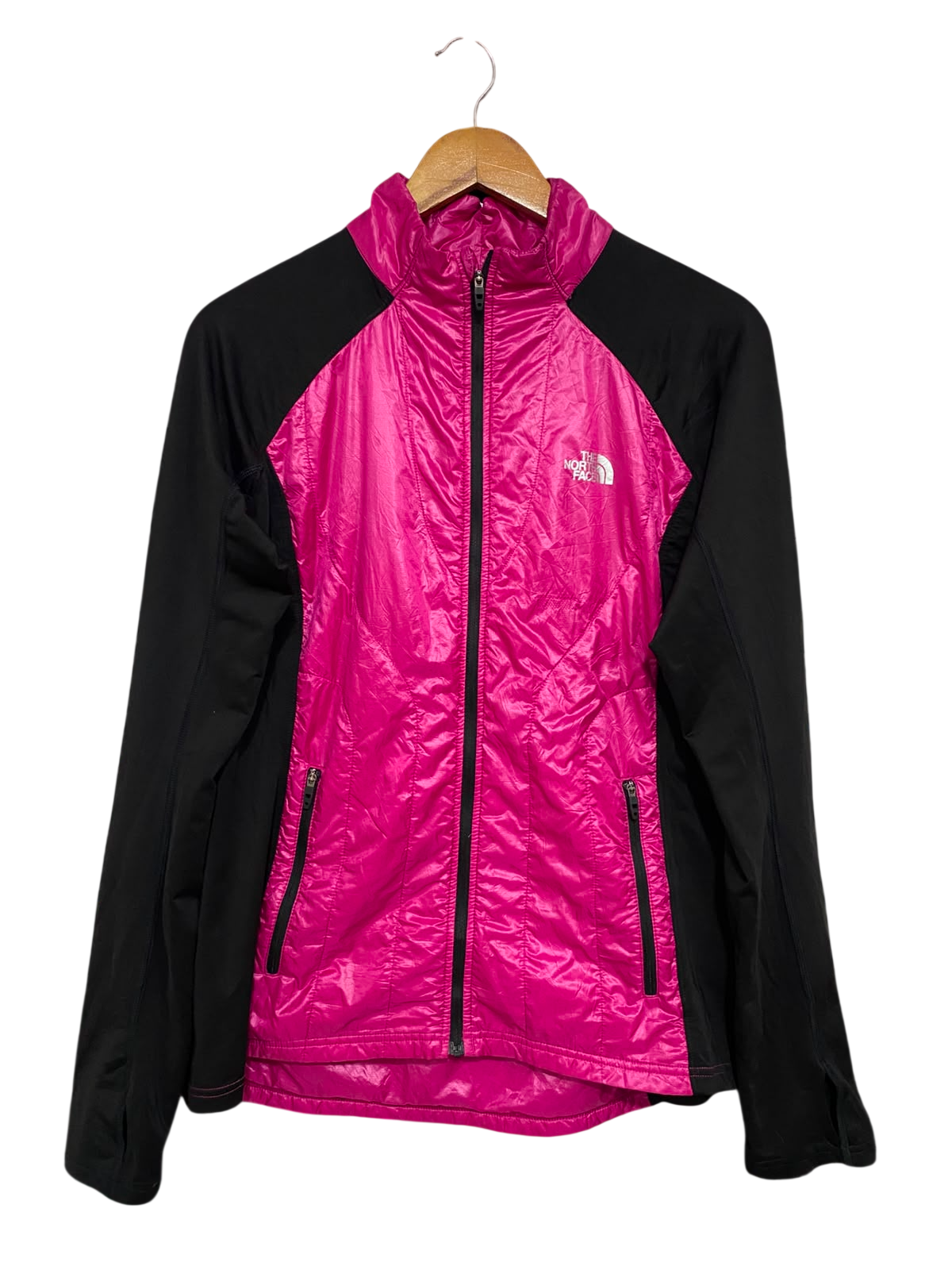 THE NORTH FACE |L| BUST 18| A39| MAGENTA AND BLACK HYBRID UTILITY JACKET