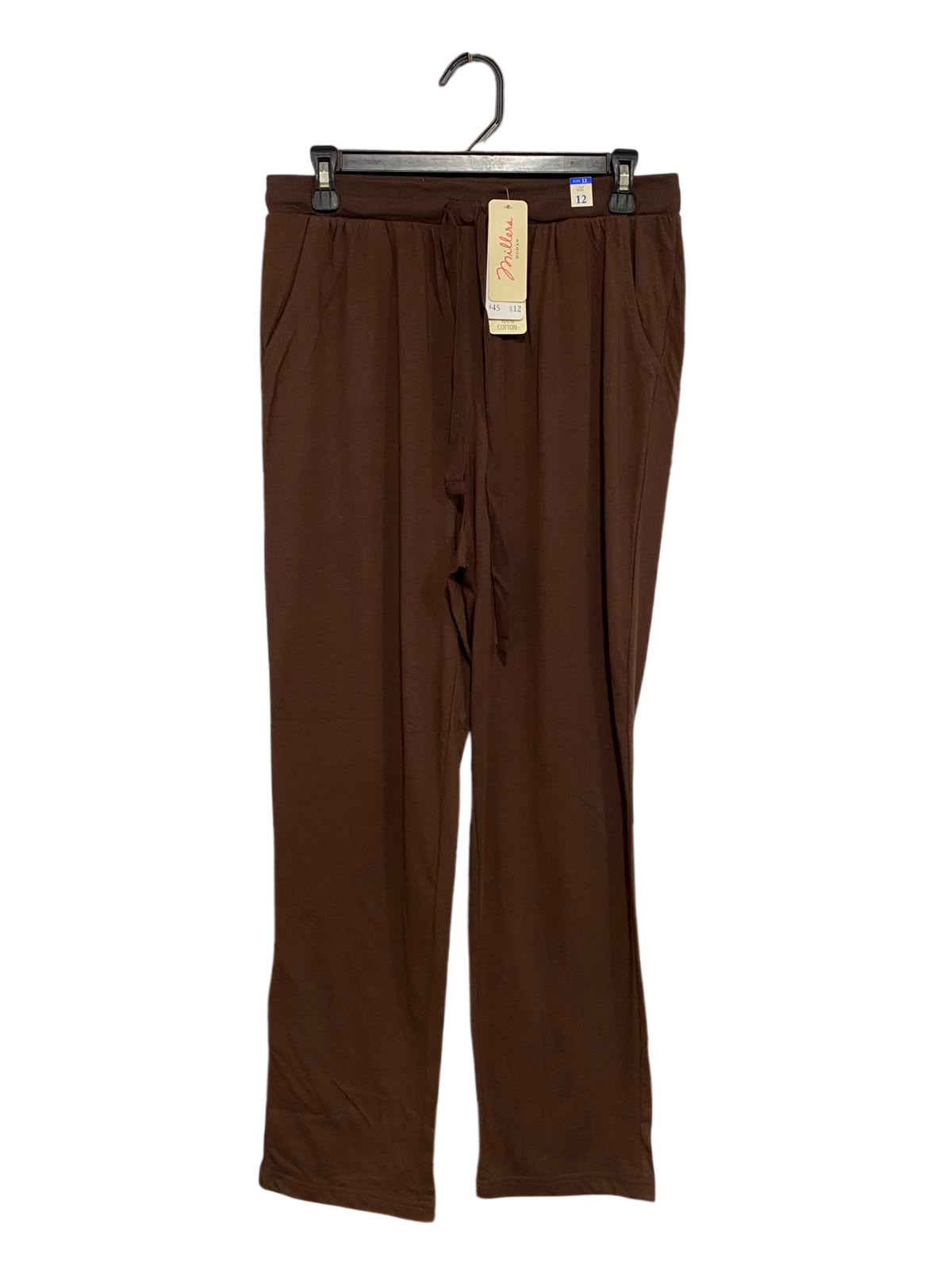 MILLERA |M| WAIST 28| A40| BROWN COTTON DRAWSTRING LOUNGE UTILITY PANTS