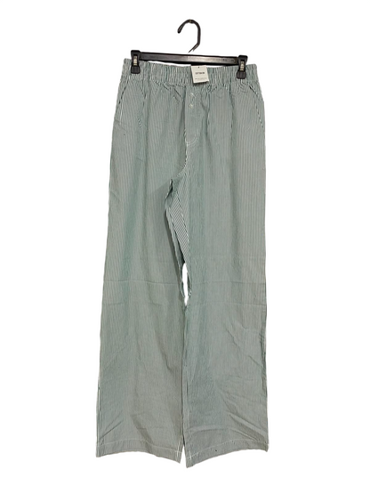 COTTON ON |XS| WAIST 24| A40| GREEN STRIPED COTTON LOUNGE UTILITY PANTS