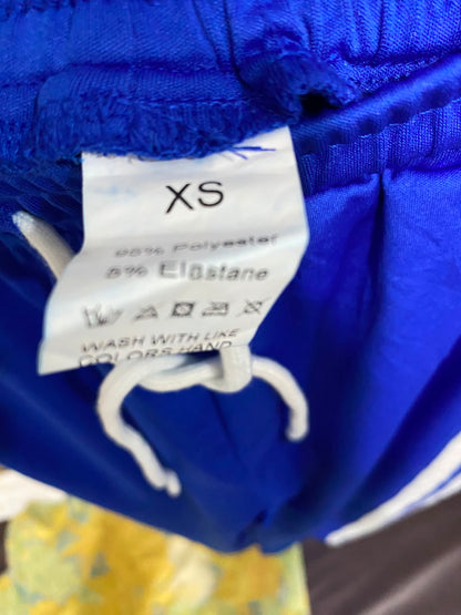 |XS| WAIST 22| A40| ROYAL BLUE SIDE-STRIPE ATHLETIC UTILITY TRACK PANTS
