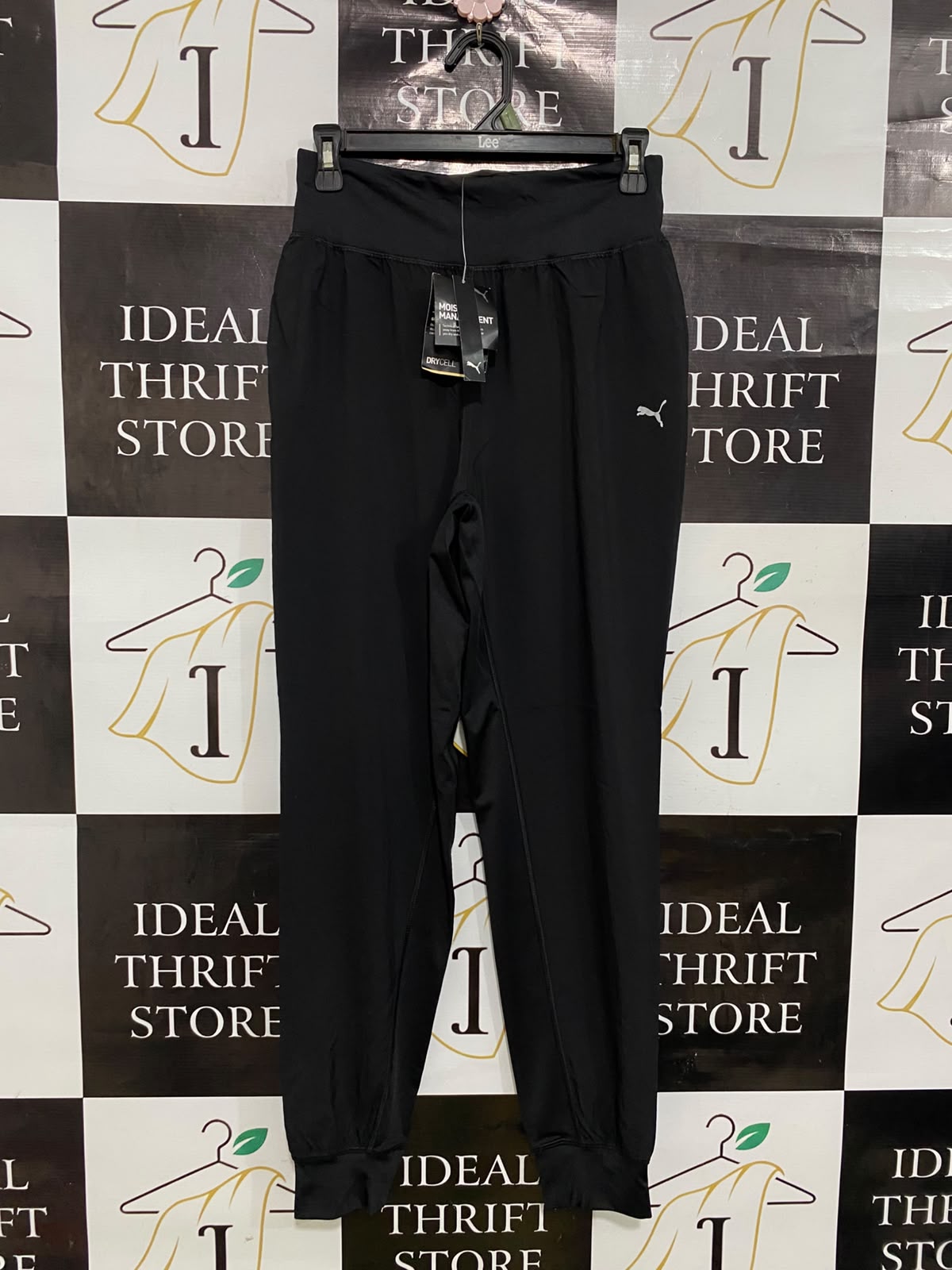 PUMA |S| WAIST 26| A40| BLACK DRYCELL ATHLETIC UTILITY JOGGERS