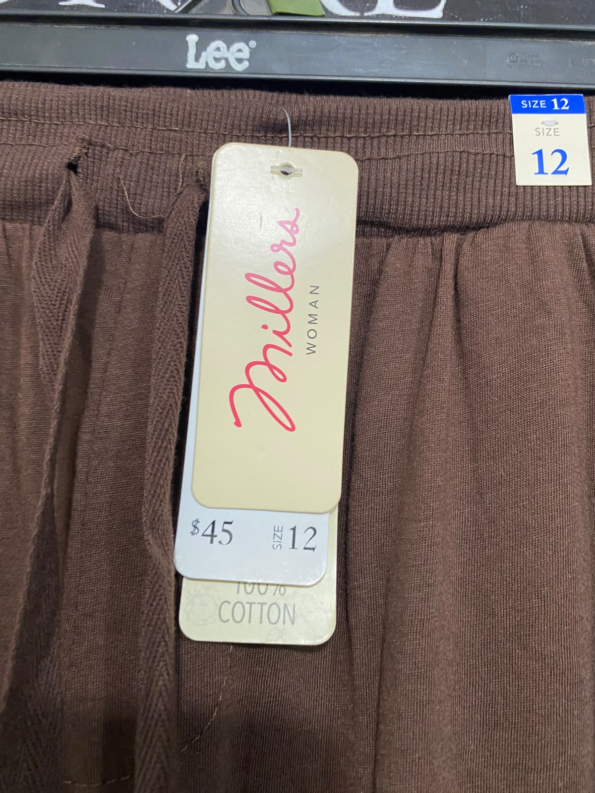 MILLERA |M| WAIST 28| A40| BROWN COTTON DRAWSTRING LOUNGE UTILITY PANTS