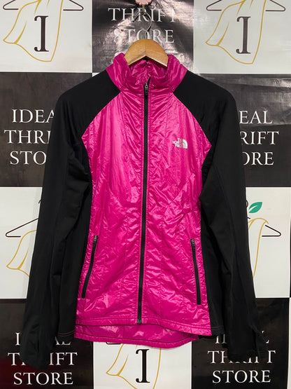 THE NORTH FACE |L| BUST 18| A39| MAGENTA AND BLACK HYBRID UTILITY JACKET