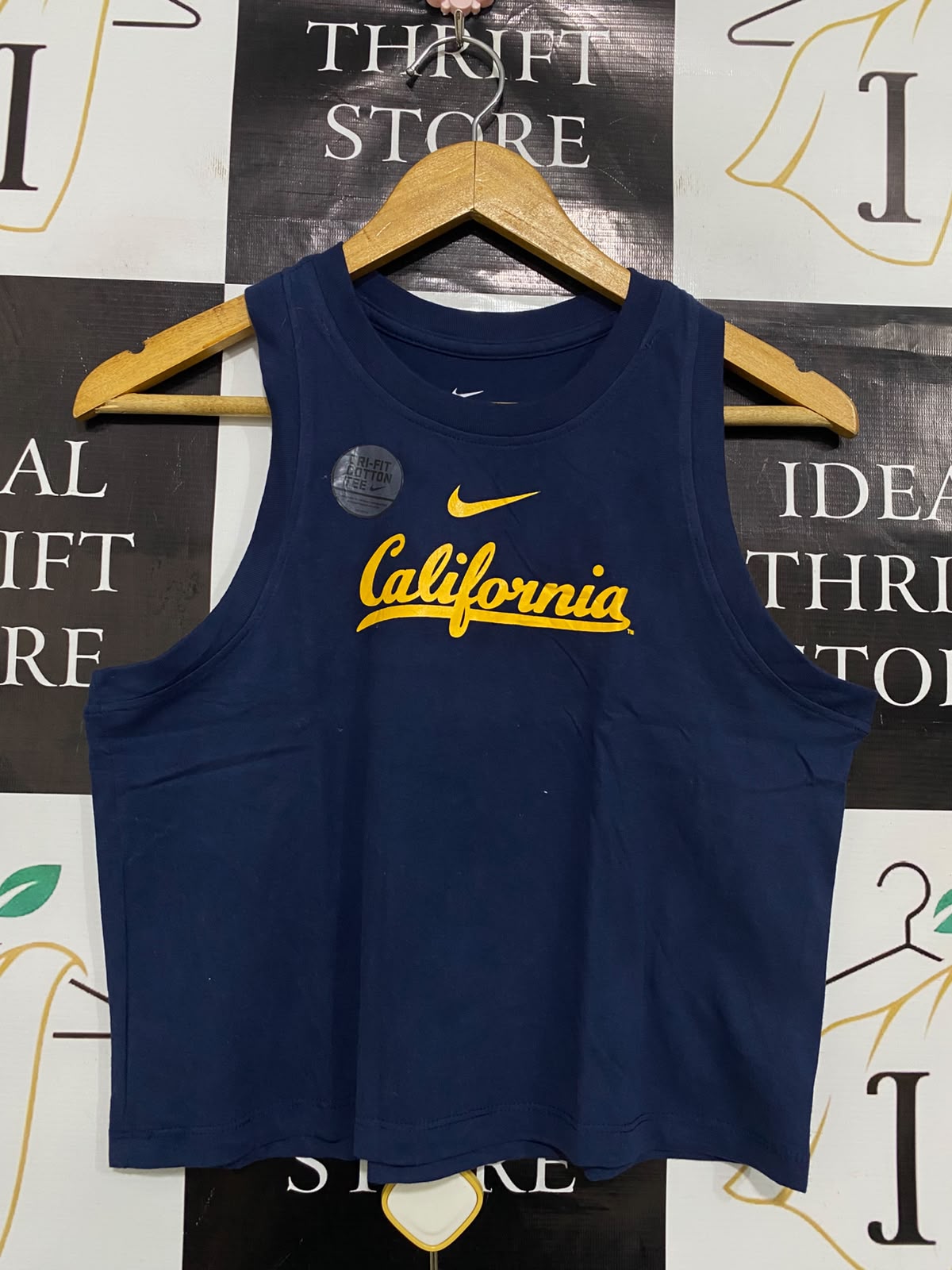 NIKE |S| BUST 17| A39| DRI-FIT "CALIFORNIA" NAVY ATHLETIC UTILITY CROP TANK