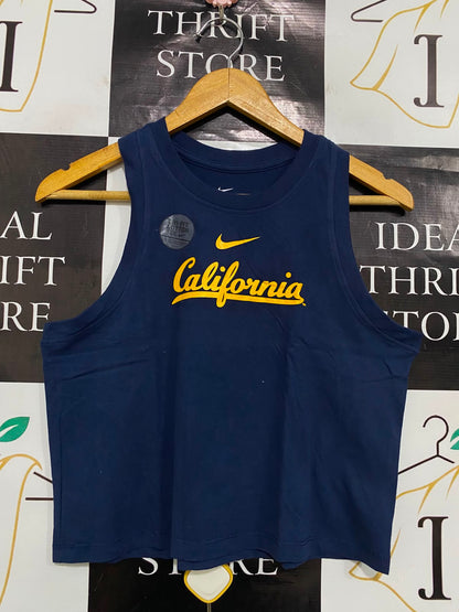 NIKE |S| BUST 17| A39| DRI-FIT "CALIFORNIA" NAVY ATHLETIC UTILITY CROP TANK