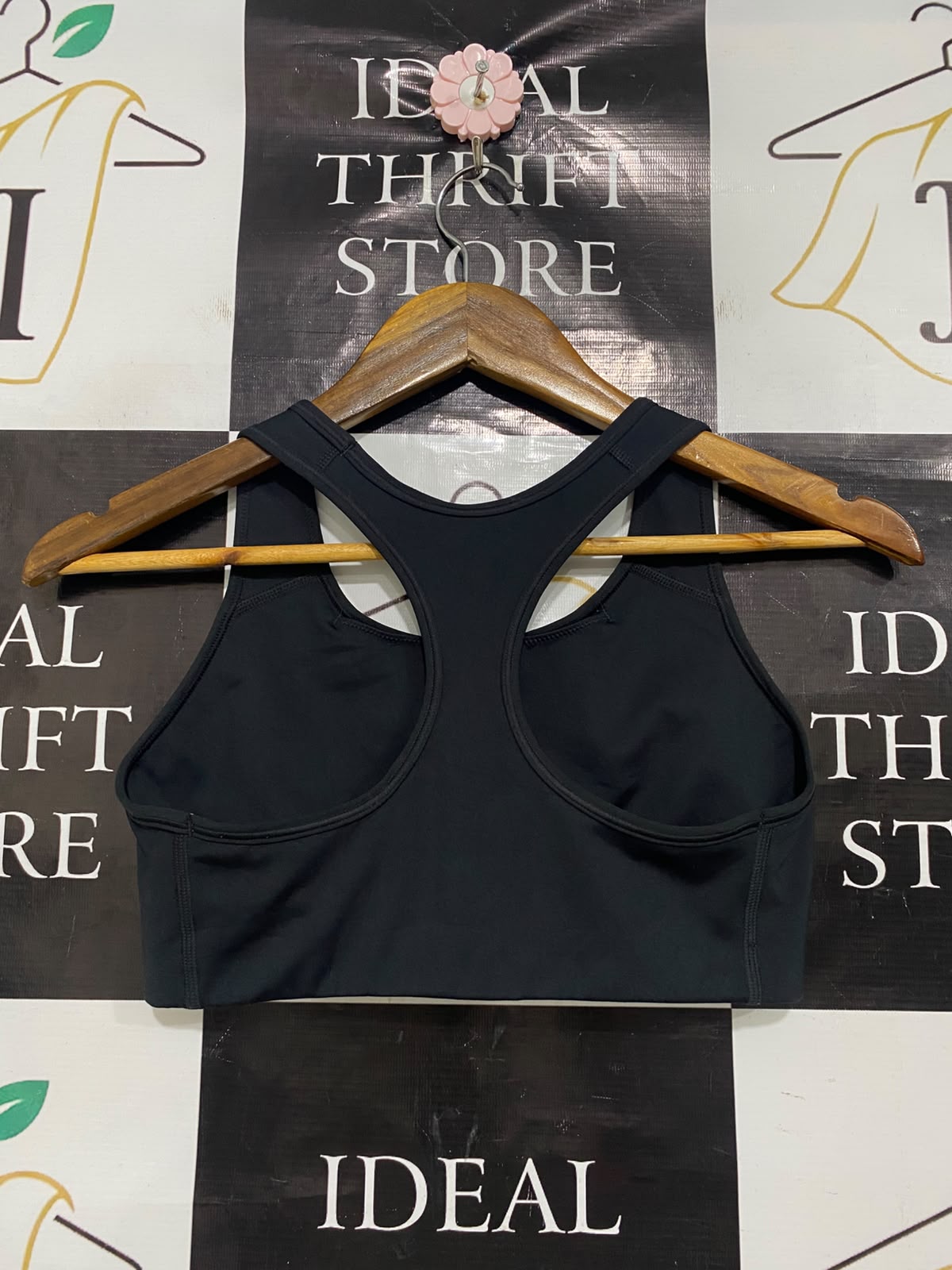 NIKE |S| BUST 13| A41| BLACK DRI-FIT ATHLETIC UTILITY SPORTS BRA