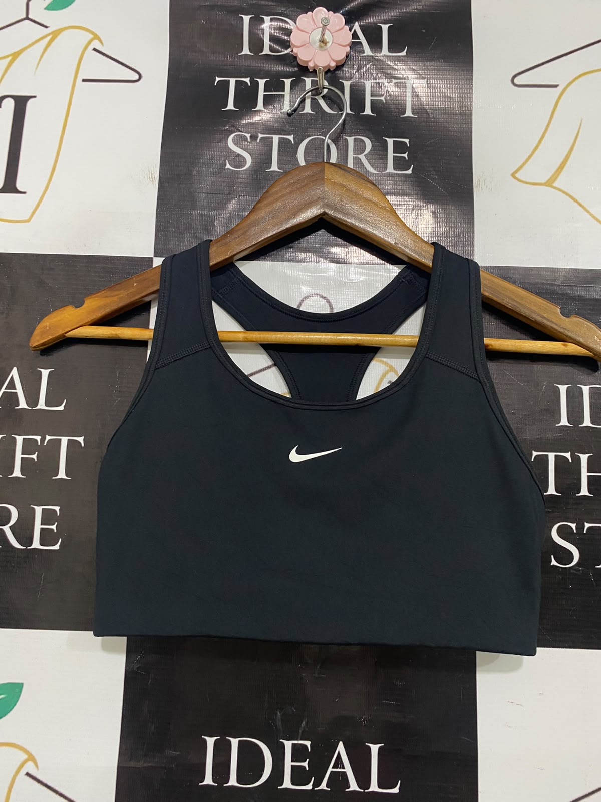 NIKE |S| BUST 13| A41| BLACK DRI-FIT ATHLETIC UTILITY SPORTS BRA