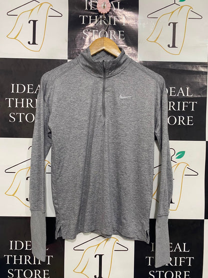 NIKE |S| BUST 19| A41| GREY DRI-FIT 1/4-ZIP PERFORMANCE UTILITY PULLOVER