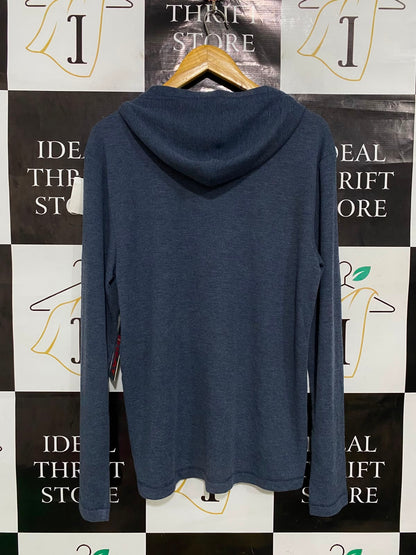 HEAT |M| BUST 19| A41| BLUE HEAT THERMAL HOODED UTILITY PULLOVER