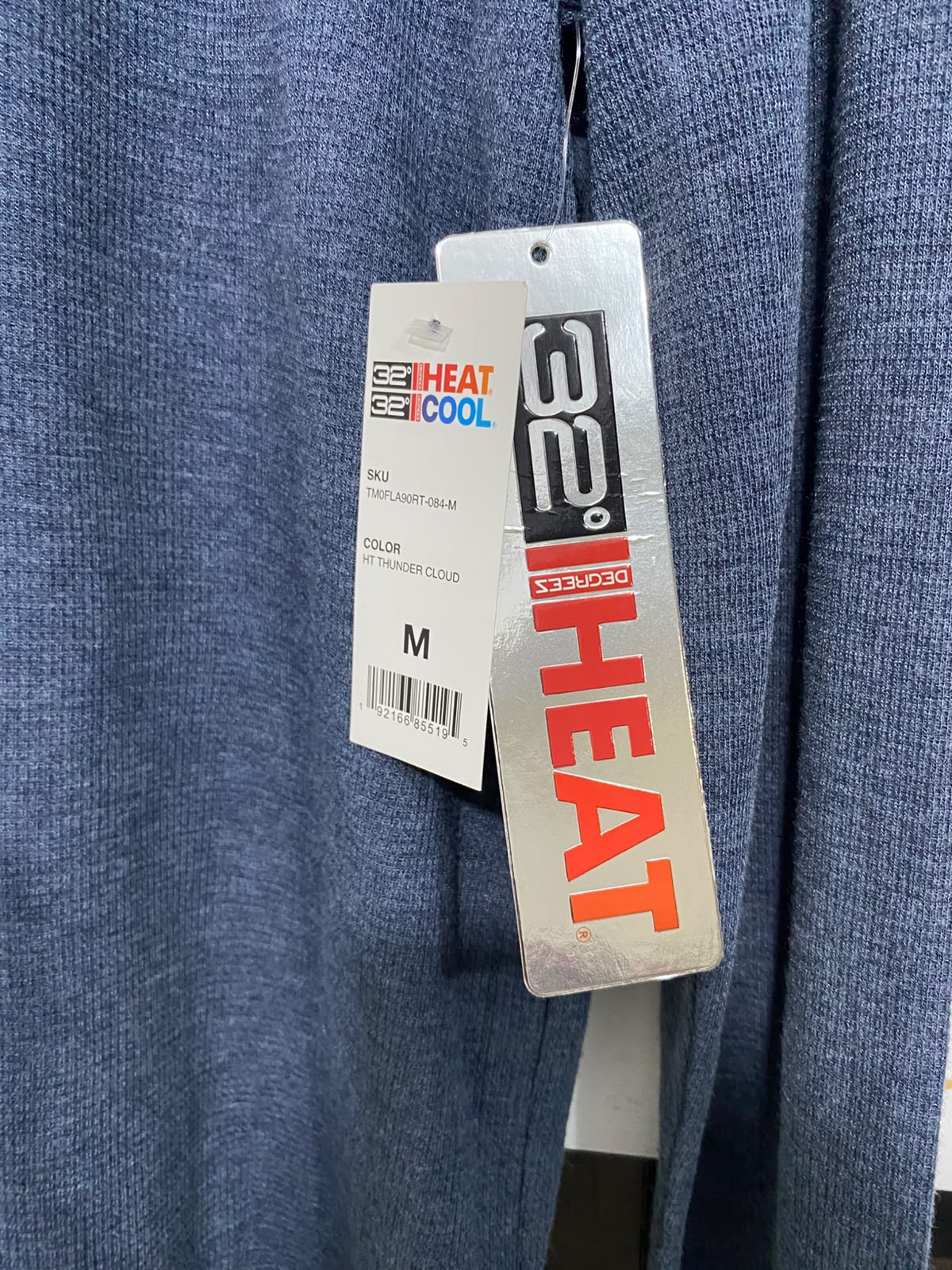 HEAT |M| BUST 19| A41| BLUE HEAT THERMAL HOODED UTILITY PULLOVER