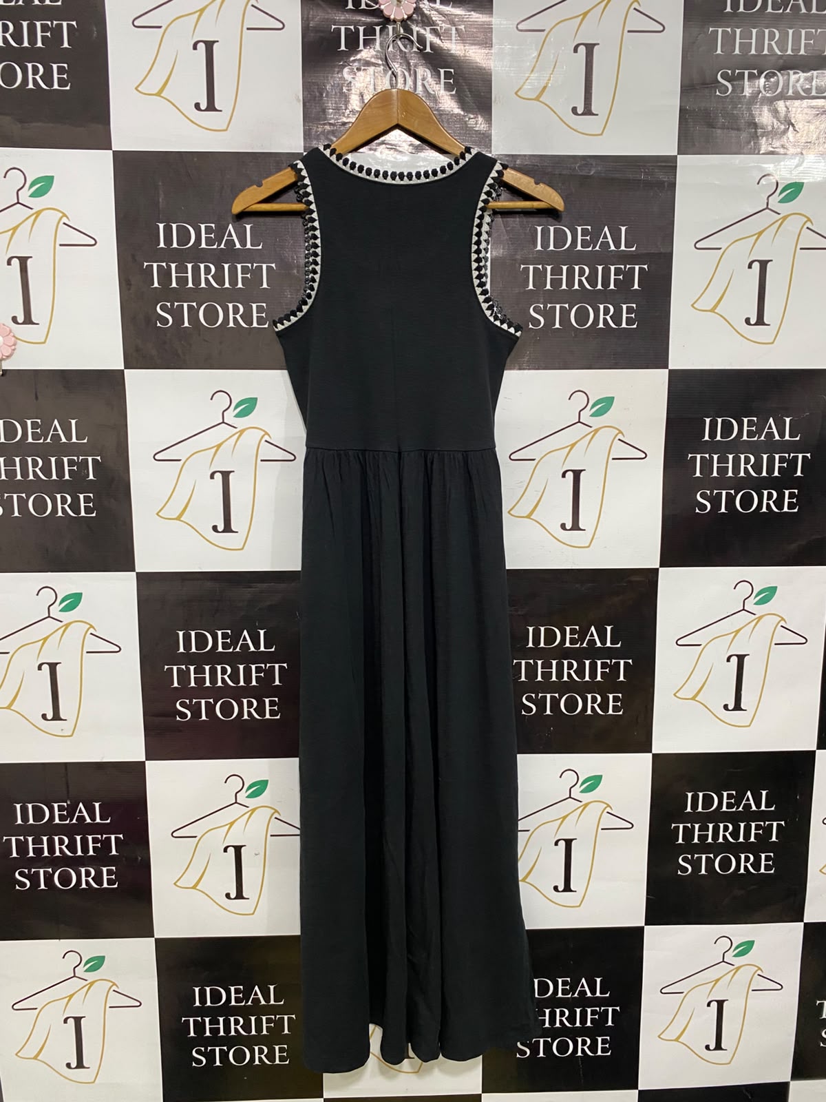 GEORGE |S| BUST 14| A41| BLACK POM-POM TRIM UTILITY MIDI DRESS
