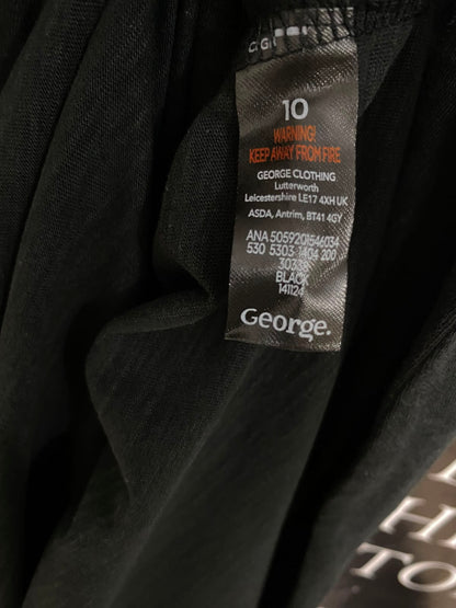 GEORGE |S| BUST 14| A41| BLACK POM-POM TRIM UTILITY MIDI DRESS