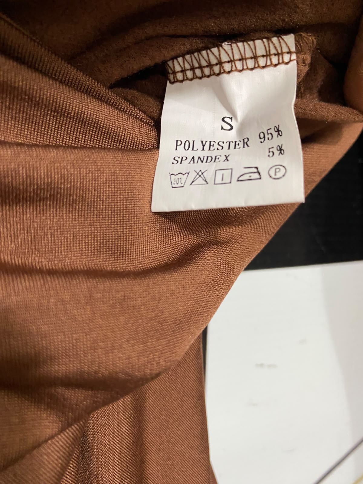 |S| BUST 14| A41| BROWN SCOOP-NECK LONG-SLEEVE UTILITY JUMPSUIT