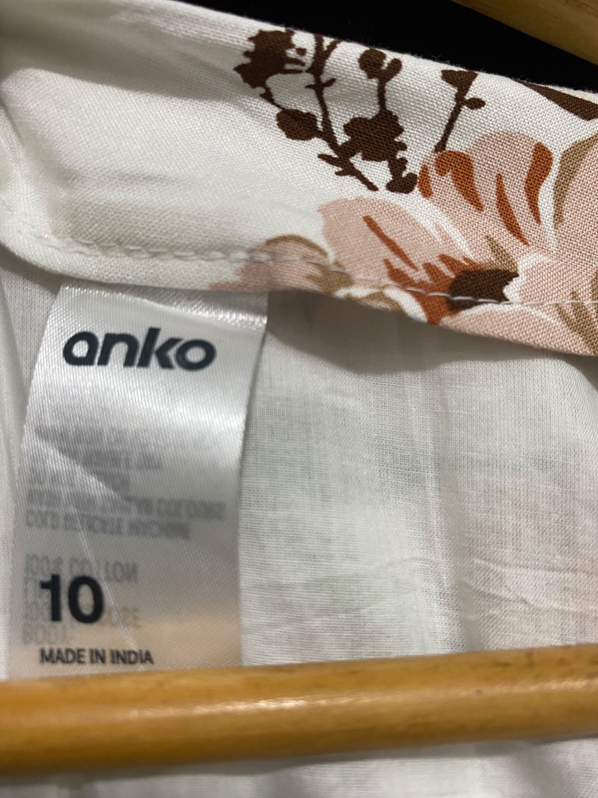 ANKO |S| BUST 15| A41| WHITE AND FLORAL BOTANICAL PRINT UTILITY MIDI DRESS