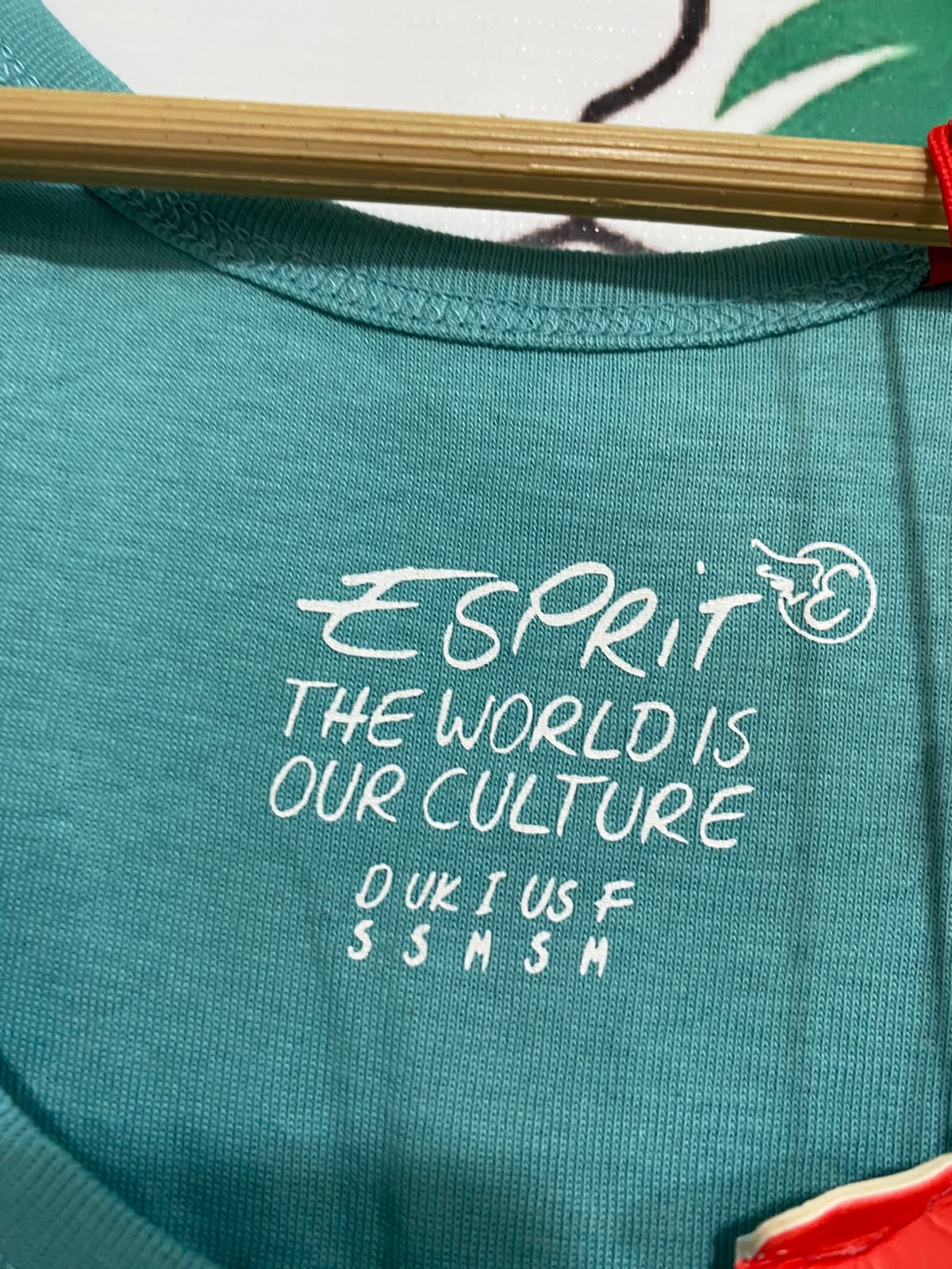 ESPRIT |S| BUST 14| A40| TEAL BLUE RIBBED COTTON UTILITY TANK TOP