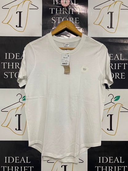 ANKO |M| BUST 19| A40| WHITE SOFT-TOUCH TENCEL ESSENTIAL UTILITY T-SHIRT