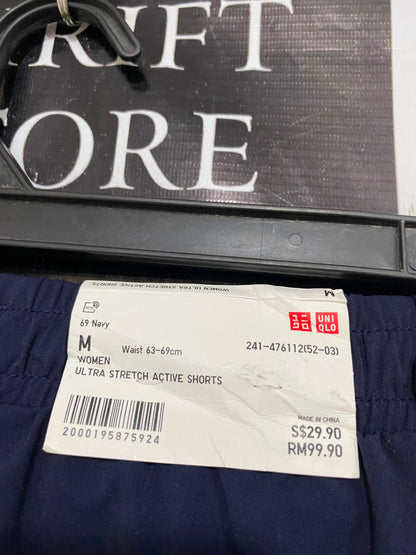 UNIQLO |M| WAIST 26| A40| NAVY BLUE ATHLETIC DRAWSTRING UTILITY SHORTS