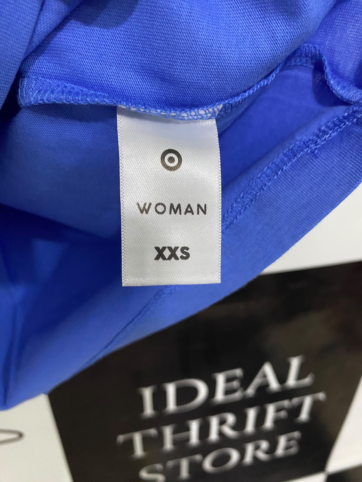TARGET WOMAN |XS| BUST 18| A40| BLUE "IL SOLE LA LUNA" GRAPHIC UTILITY T-SHIRT