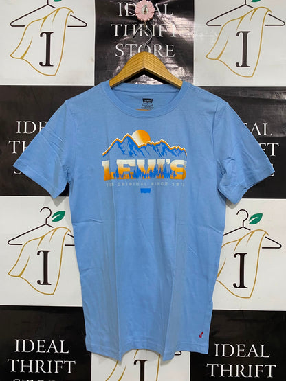 LEVIS |XL| BUST 17| A40| LIGHT BLUE MOUNTAIN LOGO UTILITY T-SHIRT