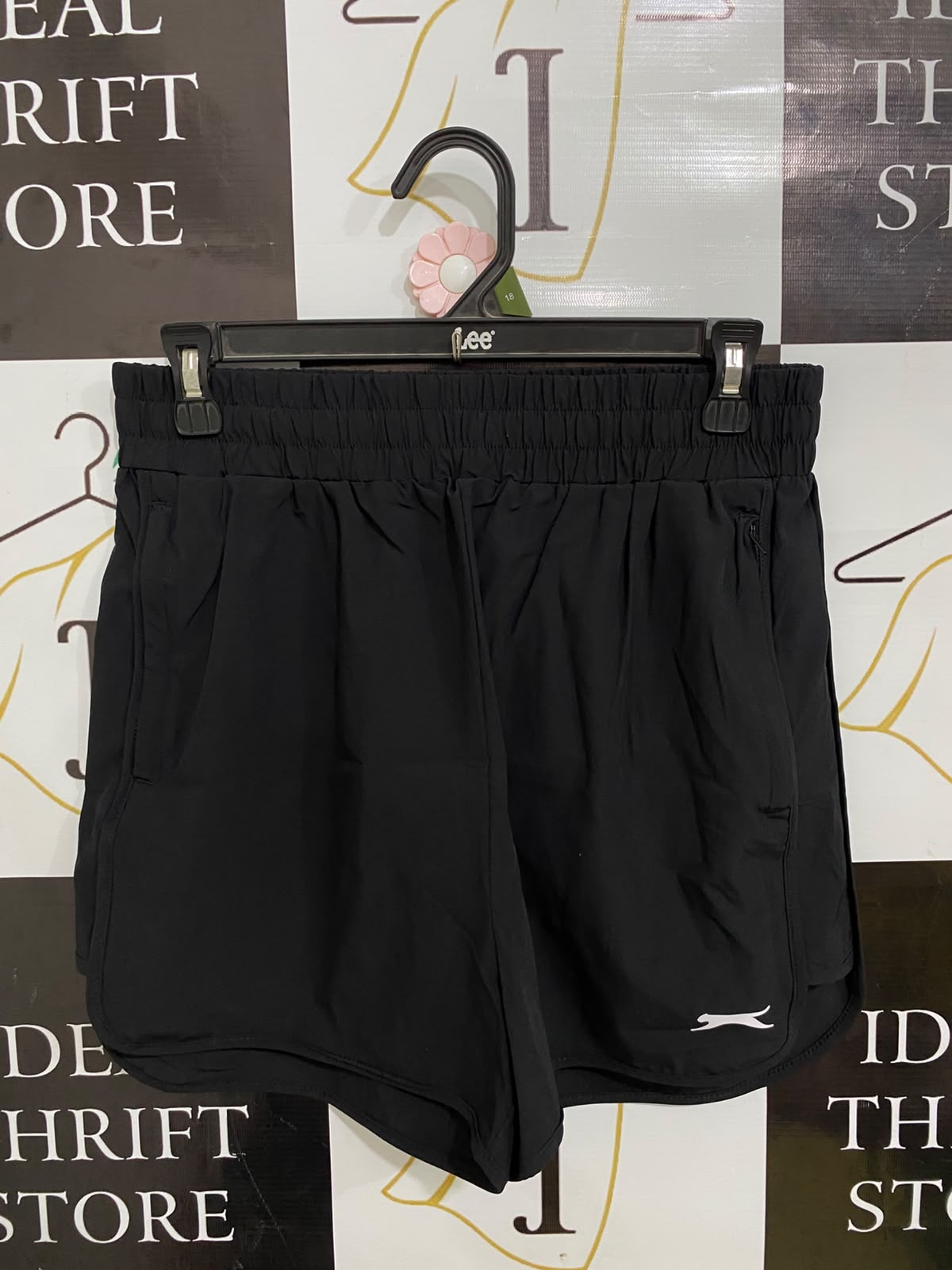 SLAZENGER |M| WAIST 28| A40| BLACK ATHLETIC UTILITY SHORTS