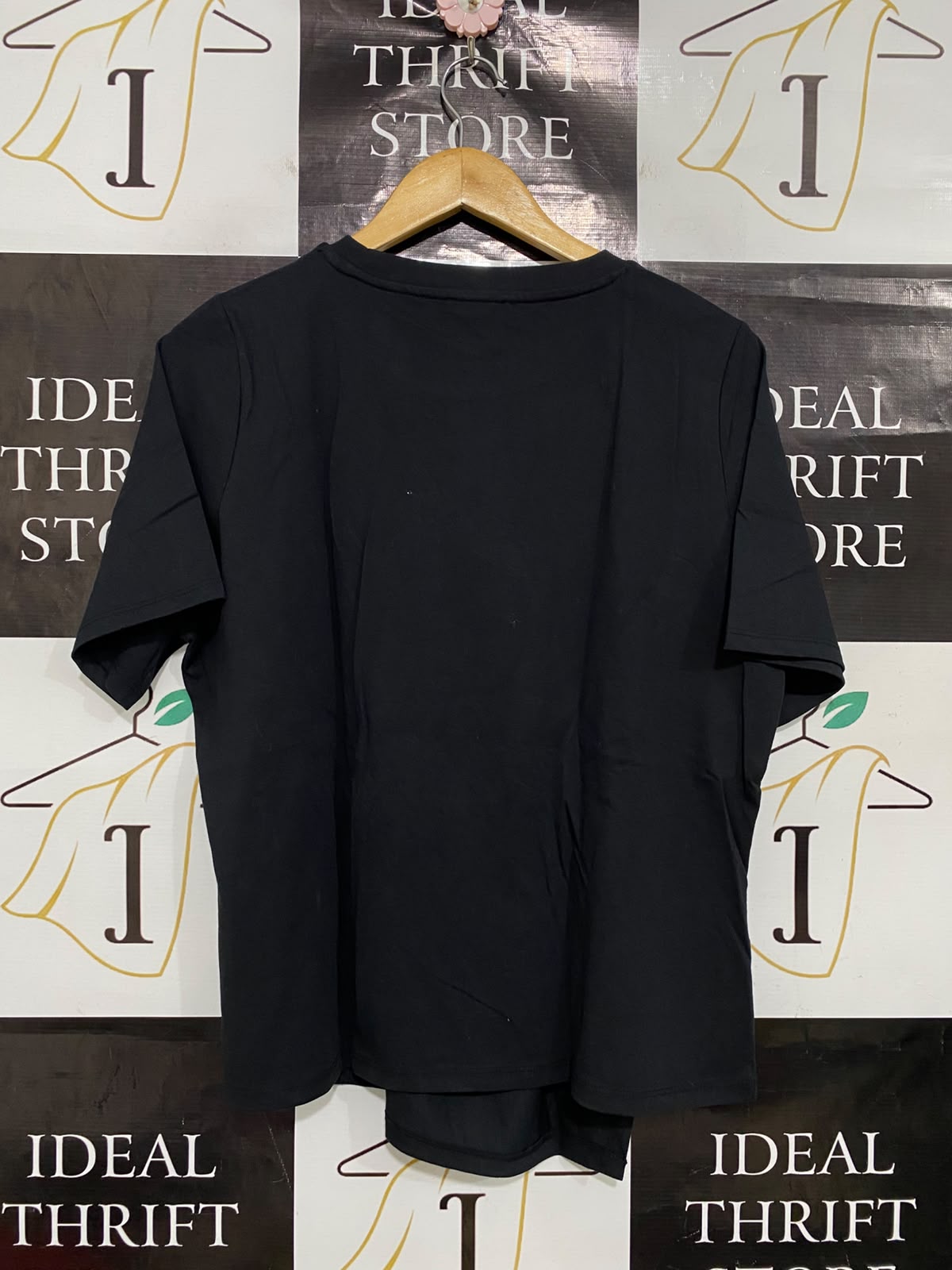 TARGET WOMAN |XL| BUST 28| A40| BLACK ASYMMETRIC GATHERED UTILITY T-SHIRT