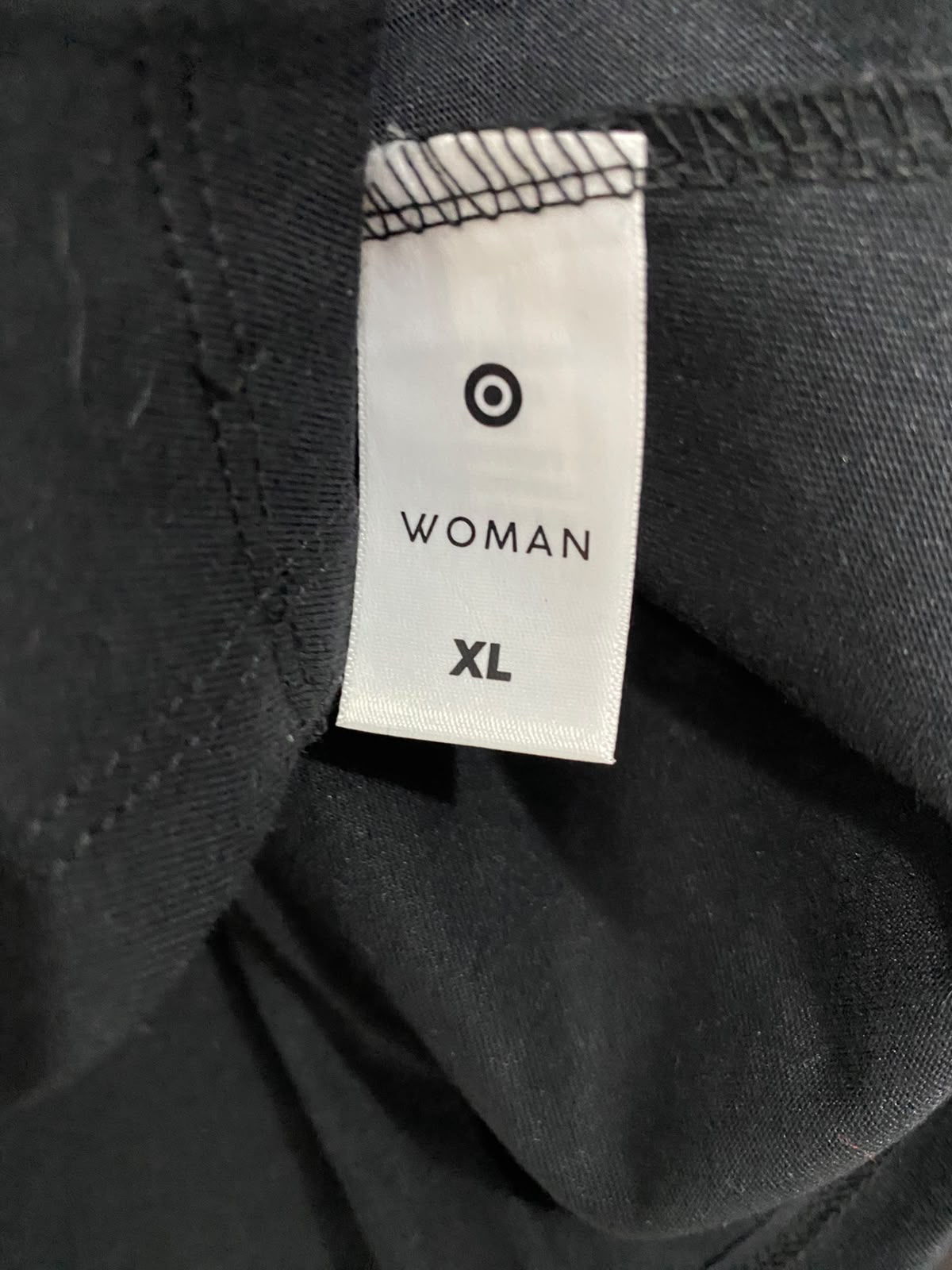 TARGET WOMAN |XL| BUST 28| A40| BLACK ASYMMETRIC GATHERED UTILITY T-SHIRT