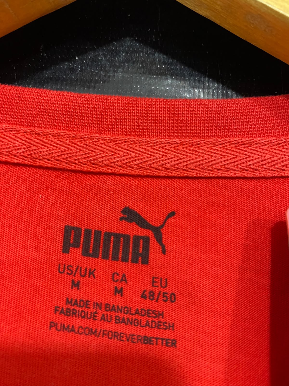 PUMA |M| BUST 20| A40| RED SPORTSWEAR LOGO UTILITY T-SHIRT