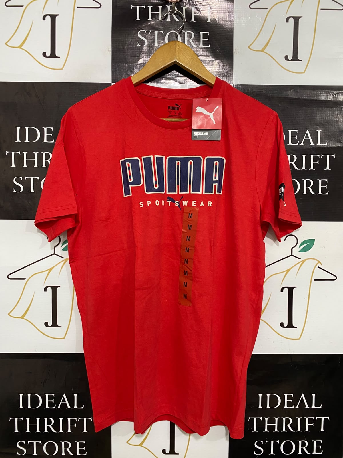 PUMA |M| BUST 20| A40| RED SPORTSWEAR LOGO UTILITY T-SHIRT