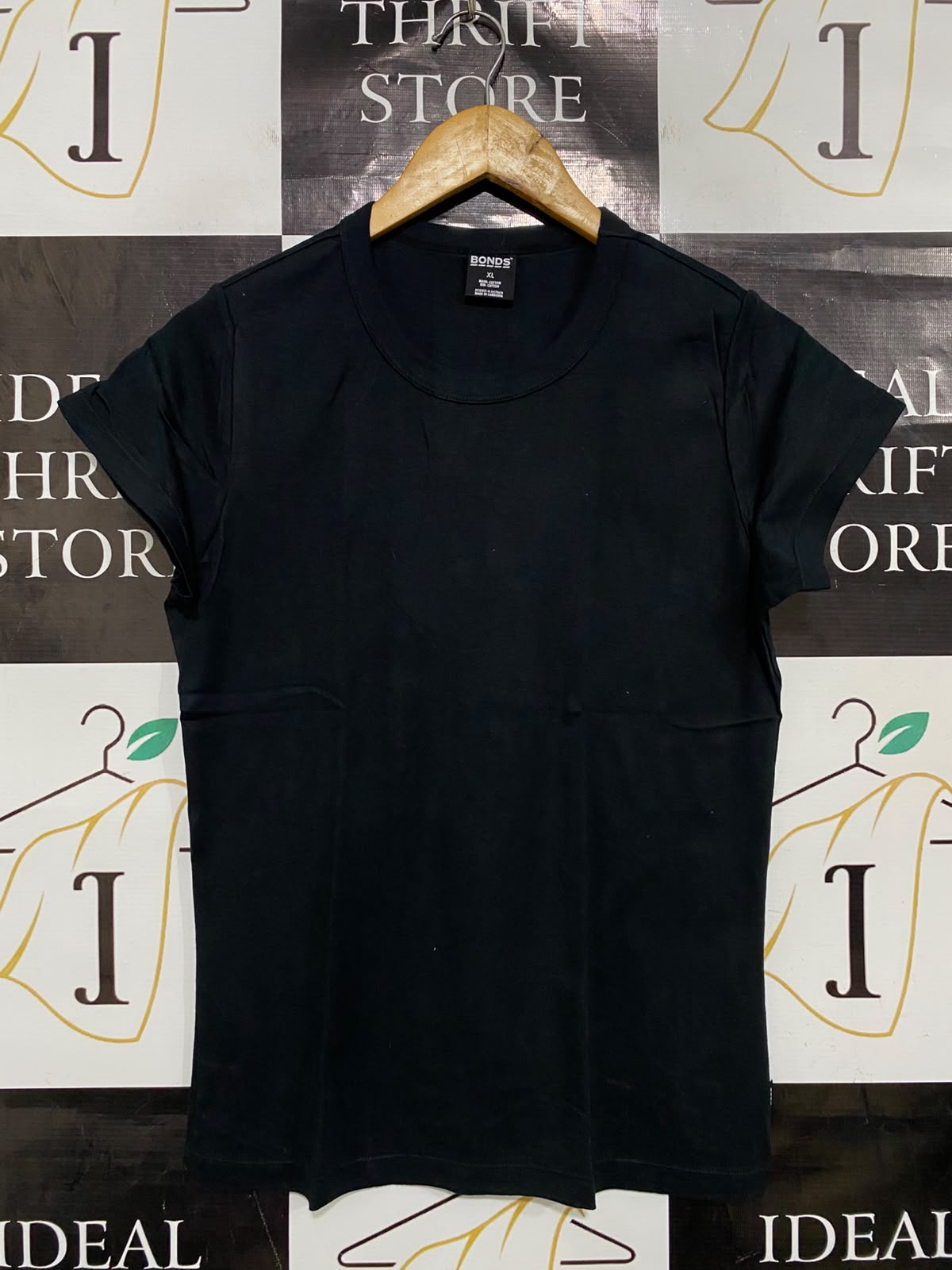 BONDS |XL| BUST 17| A40| BLACK MINIMALIST UTILITY T-SHIRT