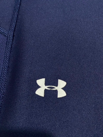 UNDER ARMOUR |L| WAIST 28| A40| NAVY AND BLUE COLOUR-BLOCK PERFORMANCE UTILITY LEGGINGS